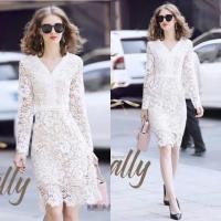 ราคา ส่งต่อ เดรสลูกไม้ขาว งานป้าย normal ally (4615099471)