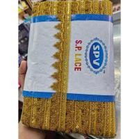 ราคา ยกพับ18-20เมตรเทปทองตกแต่ง เทปดิ้นทอง เทปดิ้นเงิน ลูกไม้ชายครุย ชายครุยริบบิ้นตกแต่ง เทปตกแต่งระบายพู่ทอง (44552240061)