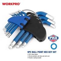 ราคา WORKPRO ชุดประแจแอลหกเหลี่ยม หัวบอล 9 ชิ้น (แบบสั้น/แบบยาว) ชนิดงานหนัก (28800494692)