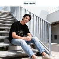 ราคา เสื้อยืดโอเวอร์ไซซ์ 210เสื้อยืดแขนสั้นสีดำลายกางเขนวินเทจ สไตล์แฟชั่นสตรีท 0619 (56352058318)