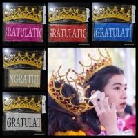 ราคา (เซ็ต 2 ชิ้น) สายสะพายกากเพชร congratulation รับปริญญา สายสะพายปัจฉิม แสดงความยินดี m24 (23927457496)