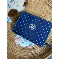 ราคา มือสอง ของแท้ Kipling New Money ลาย Soft Dot Blue (57003909506)