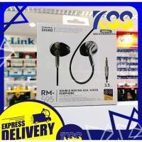 ราคา หูฟังสมาร์ทโฟน หูฟังมือถือ หูฟัง Remax RM-595 หูฟัง Small talk Double Moving Coil Earphone รับประกันสินค้า 6 เดือน (5565723308)