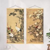 ราคา ใหม่จีนภาพวาดแบบดั้งเดิมภาพวาดโบราณสนและเครน เจิ้ง บันเฉียว ไม้ไผ่แขวนผนังภาพวาดศึกษาห้องนั่งเล่นห้องนอนภาพวาดตกแต่งผนังศิลปะวาดพื้ (26523477001)