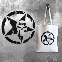 ราคา กระเป๋าผ้าแคนวาส สไตล์ที่ 138 สกรีนลายสไตล์พ่นสีสเปร์ย แนว Street Art ลาย jeep-wrangler-car (21400544463)