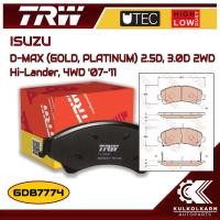 ราคา ผ้าเบรคหน้า TRW สำหรับ ISUZU D-MAX (GOLD, PLATINUM) 2.5D, 3.0D 2WD '07-'11 (GDB7774) (18534167261)