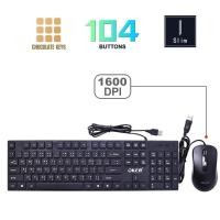 ราคา Oker คีย์บอร์ด เมาส์ หัวเสียบ USB รุ่น KM-378 Mouse Keyboard (26918153859)