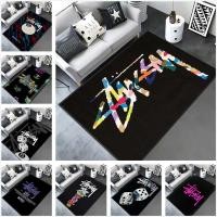 ราคา พรมพิมพ์ลายแฟชั่นโลโก้ Stussy พรมพิมพ์ลายเทรนด์สตรีทอาร์ตทันสมัยปาร์ตี้ครอบครัวและตกแต่งบ้านพรมกันลื่นและทนต่อการสึกหรอ-a (43627169254)