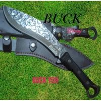 ราคา อุปกรณ์เดินป่ามีดพกเดินป่าแบบพกพาเดินป่าด้ามไม้ใบลายเงามืดพกพาเดินป่า:BUCK:Y09:(36cm)มีดพกพาเดินป่า (26355040417)
