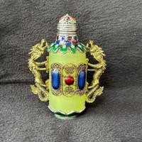 ราคา หัตถกรรมพื้นบ้านทิเบตฝังมังกรคู่พร้อมขวดยานัตถุ์เรืองแสงและขวดอุปกรณ์สูบบุหรี่ (49305348459)