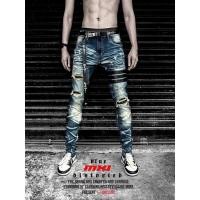 ราคา กางเกงยีนส์ฟอกคาดแถบดำ 006 Hold'em Denim style (19369607905)