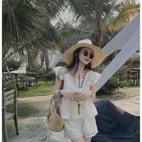 ราคา เสื้อเบบี้ดอลล์ลูกไม้สีขาว ชุดเซ็ทพร้อมกางเกงขาสั้น02/07 (40308817181)