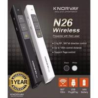 ราคา Knorvay/Norwii Wireless Presenter with Laser Pointer N26 รีโมทพรีเซนต์ไร้สาย พร้อมเลเซอร์​แสงสีแดง (103048143)
