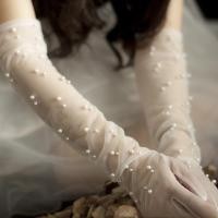 ราคา ถุงมือเจ้าสาว ติดมุกสีขาว (20366888459)