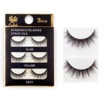 ราคา ขนตาปลอม 3 FASHION EYELASHES ( 3 คู่ 1 กล่อง ) (13956057879)