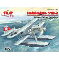 ราคา โมเดลประกอบ ICM Model 1/72 ICM72192 Heinkel He 51B-2, German Floatplane Fighter (10438062908)