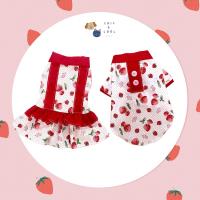 ราคา ชุดคู่หมาแมว เสื้อหมา เสื้อแมว ชุดเดรสหมาแมว ลายStrawberry (41265696137)