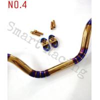 ราคา แฮนด์ +ประกับแฮนด์ + น็อต รุ่น PCX , MSX, Zoomer-X แฮนด์บาร์ ทรงกลาง ขนาด 22 มม. สีไทเททอง /ไทเทเงิน ครบชุด (5412273302)