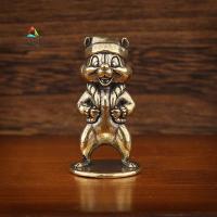 ราคา Z & พี 1ชิ้นกระรอกโบราณเครื่องประดับไม้เนื้อแข็งรูปปั้นรูปแกะสลักทองเหลืองกระรอกถั่วหม้อชาผู้ถือธูปตกแต่งโต๊ะปลาค็อด (46303169798)