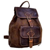ราคา Made in Greece กระเป๋าเป้ กระเป๋าหนังแท้มือสอง เป้ผู้ชาย เป้หนังผู้ชาย leather backpack rucksack yonvintage (26872510101)