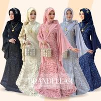 ราคา เดรสมุสลิมออกงาน รุ่นใหม่ (พร้อมผ้าคลุมเข้าเซท) ทรงหางปลา ผ้าบาร์บี้เดรสอิสลาม ทรงหรูหราออกงาน (43463787554)