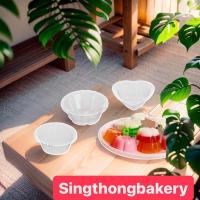 ราคา ถ้วย ถ้วยวุ้น พลาสติกใส ถ้วยวุ้นเล็ก พิมพ์วุ้น (ทรงกลม, ทรงหัวใจ, ทรงดอกไม้) ขนาด 4 ซม./100 ชิ้น (25717372385)