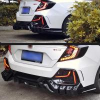 ราคา Suitable for Honda Civic 2016 17 18 19 20 Diffuser FK4 FK7 JDM Modification Mugen Body Kit Rear Wra (56503260575)