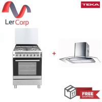 ราคา (Teka) เตาแก๊ส และเตาอบแก๊ส แบบตั้งพื้นอิสระ ขนาด 60 ซม FS 66F 4G + เครื่องดูดควัน LDA 90 (13714781921)