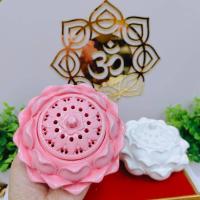 ราคา โถกำยานบัวกลีบ 3 ชั้น จุดกำยาน จุดเทียน สีชมพู สีขาว งานแฮนเมด (42058334471)