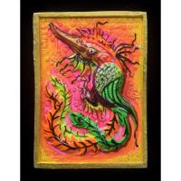 ราคา สาริกามหาเทพ หลังพลอย เพ้นท์สีสวยๆ หลังยันต์ภาษาเทวนาคี ครูบากฤษณะ อินทวัณโณ ( King of Butterfly ) (7440694893)