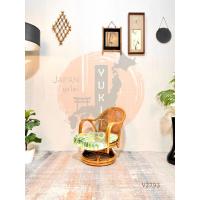 ราคา เก้าอี้หวายญี่ปุ่น หมุนได้ เฟอร์นิเจอร์ไม้หวาย ญี่ปุ่นมือสอง (54550929644)