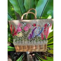 ราคา กระเป๋าหวายก้นสาน ปักมือ (ออกแบบ ปักชื่อ ตามใจลูกค้าได้) แบบไม่ซ้ำ วินเทจสุดๆ (23820206715)