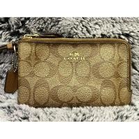 ราคา COACH กระเป๋าคล้องแขน 2 ซิป ของแท้ หนังแท้ (18179996072)