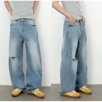 ราคา Inyourstyles.brand Balloon Jeans กางเกงยีนส์ทรงกระบอกใหญ่ ทรงบอลลูน ขาดเข่าข้างเดียว (26040325521)