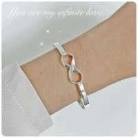 ราคา ร้านฮักเงินน่านพร้อมจัดส่งฟรี ems กำไลอินฟินิตี้เงินแท้ 92.5% infinity of love เครื่องประดับเรียบๆ ผู้ชาย ผู้หญิง ดูดี (42364920485)