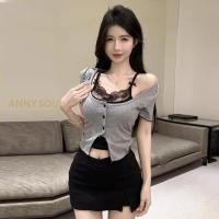 ราคา เสื้อยืดหญิง ลูกไม้แต่งเอวเว้า สวมใส่สบาย (41006047531)