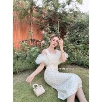 ราคา เดรสแขนสีขาวฟรุ้งฟริ้ง (23457879307)