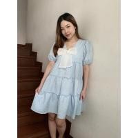 ราคา Blue Ribbon Mommy Dress ชุดคลุมท้องสไตล์เกาหลี หวานมาก (17778430843)