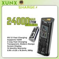 ราคา SHARGE 170W 24000MAh พาวเวอร์แบงค์พร้อมหน้าจอ IPS DC PD3.1 ที่ชาร์จเร็วแบบพกพา (28006869342)
