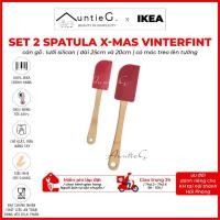 ราคา ชุดตะหลิวใบมีดไม้ 2 ชิ้น ด้ามจับซิลิโคนสีแดง สําหรับคริสต์มาส เวอร์ฟินท์ อิเกีย (44013503160)