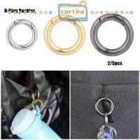 ราคา Cortina 5/10pcs ฤดูใบไม้ผลิ O-แหวนหัวเข็มขัดสังกะสีตะขอสีดําทองเงินรอบ Push Trigger กระเป๋าเข็มขัดหัวเข็มขัด (26480548162)