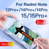 ราคา 2 ชิ้นสําหรับ Xiaomi Redmi Note 13 14 15 Pro Plus + Red Mi กระจกนิรภัยป้องกันหน้าจอพร้อมชุดติดตั้ง (56204363290)