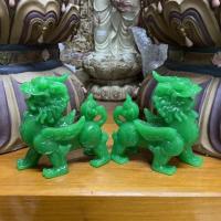 ราคา ปี่เซียะ ตั้งโต๊ะ เรซิ่นสีเขียวหยก คู่ ผีซิ่ว (3459365706)
