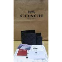 ราคา กระเป๋าสตางค์ผู้ชาย COACH F26072 SV/BK ลาย C สีดำ Signature (มีไส้)ของแท้100% มีช่องใส่บัตร 2 ข้าง และมีกระเป๋าใส่บัตรใบ (7778223914)
