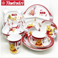 ราคา [1 ชิ้น] Pooh Woodlands จานเมลามีน แก้วน้ำ ช้อนส้อม ลายการ์ตูน หมีพูห์ Superware Flowerware (25482311595)
