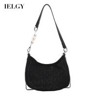 ราคา IELGY กระเป๋าสะพายไหล่ ใต้วงแขน ประดับพลอยเทียม แฟชั่นสําหรับสตรี (21301209402)