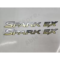 ราคา สติ๊กเกอร์งานสกรีน SPARK EX สีทองเงา ติดแก้มประตู ISUZU DRAGON ปี2000 (28135021945)