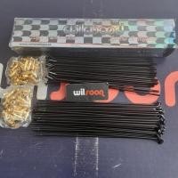 ราคา ซี่ลวด / ซี่ลวดมอเตอร์ไซค์ / ซี่ลวด สีดํา หัวนม ทอง ยามาฮ่า ว155 / ว 155 18-21 วิลวูด (50004809438)