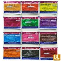 ราคา สีผสมอาหารแบบซอง 1 กล่อง (100 ซอง) ใช้ผสมกับอาหาร รวมถึงน้ำยาทำความสะอาด น้ำยาปรับผ้านุ่ม เพียงละลายกับน้ำผสมตามต้องการ (20488153476)