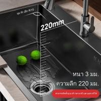 ราคา อ่างล้างผัก Baihan สำหรับครัว ซิงค์สแตนเลสขนาดใหญ่แบบชามเดียว ซิงค์ล้างจานและผักในครัวเรือนพร้อมตู้เก็บของในตัว (40660028933)